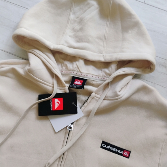 QUIKSILVER NEW Red Box Zip Up Hoodie Jacket - Picture 4 of 10